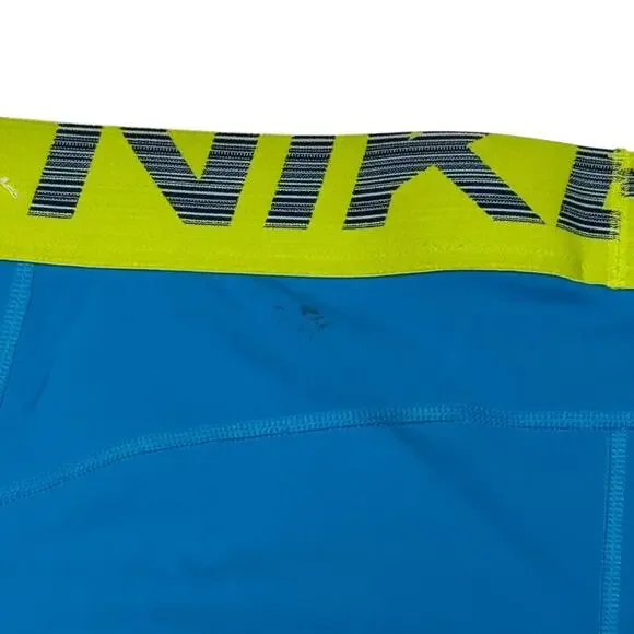 Nike Pro Women's Dri-Fit Training Shorts Blue Green XXL - Picture 4 of 4